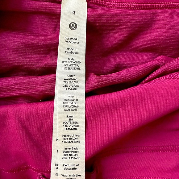 NWT RARE Lululemon Speed Up HR Short Magenta Size 4 - Picture 11 of 11